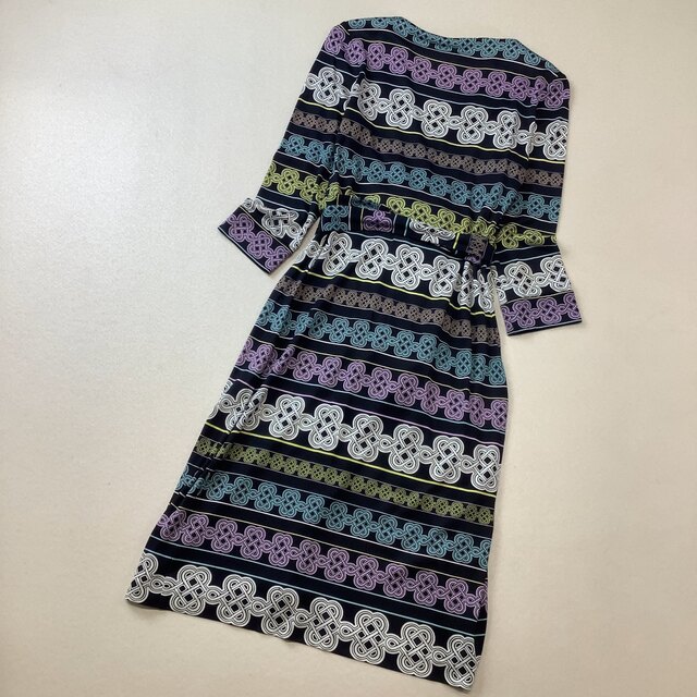 美品 シルク100% DIANE von FURSTENBERG 総柄ワンピース 【楽天