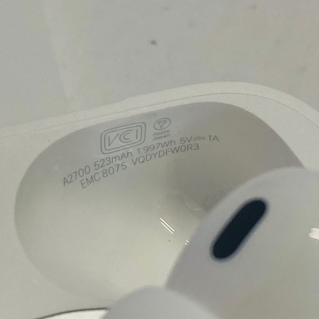 APPLE MQD83J/A WHITE AirPodsPro 第2世代超美品