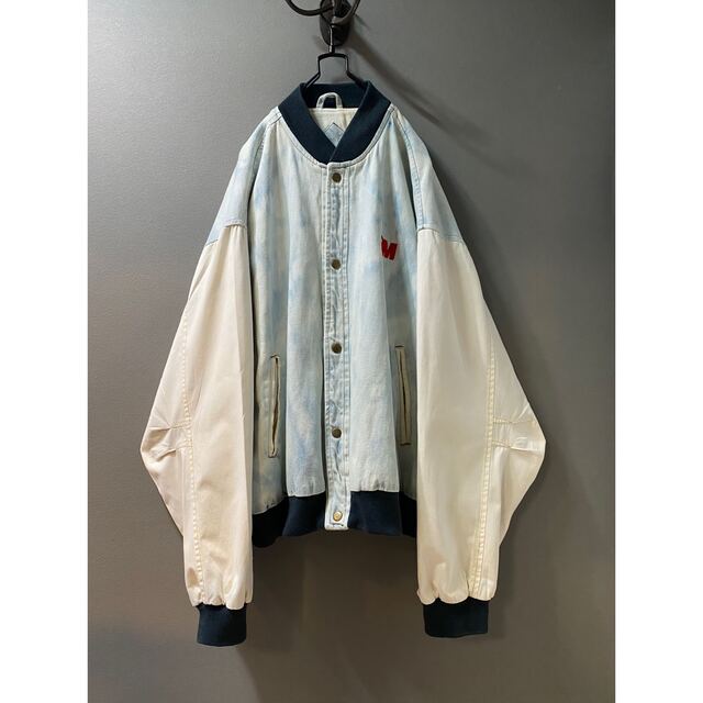 ビンテージ 80s 3M デニム スタジャン スカジャン ジャケットLLYIJACKET