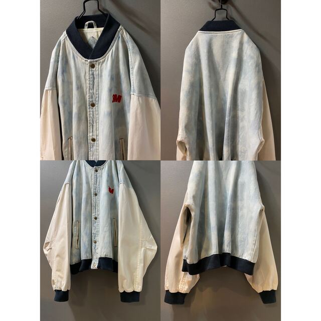 ビンテージ 80s 3M デニム スタジャン スカジャン ジャケットLLYIJACKET