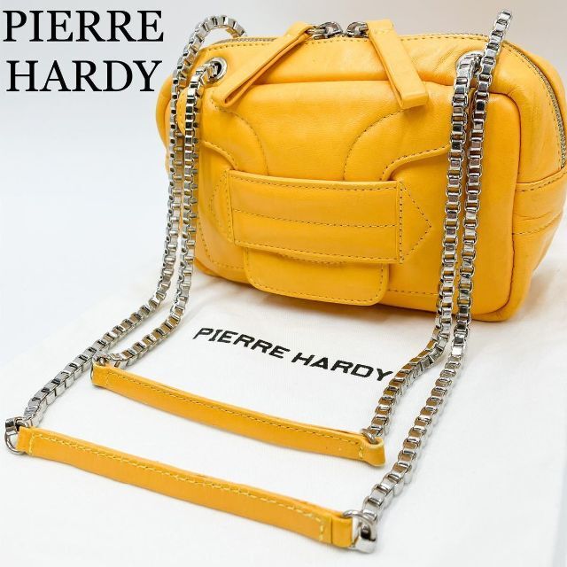 PIERRE HARDY(ピエールアルディ)のピエールアルディ ミニアルファパッド イエロー チェーンショルダーバッグ 美品 レディースのバッグ(ショルダーバッグ)の商品写真