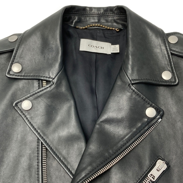 【超特価】 COACH ブラック 57454 メンズ SIZE46 レザー ジャケット ダブルライダース コーチ ☆☆COACH - その他