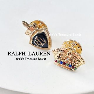 ラルフローレン(Ralph Lauren)のG915/RALPH LAUREN/2枚セット/シェルと王冠エナメルこコサージュ(ブローチ/コサージュ)