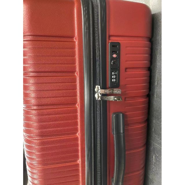 キャリーケース 赤 Mサイズ 新品 拡張機能付き 軽量 レディースのバッグ(スーツケース/キャリーバッグ)の商品写真