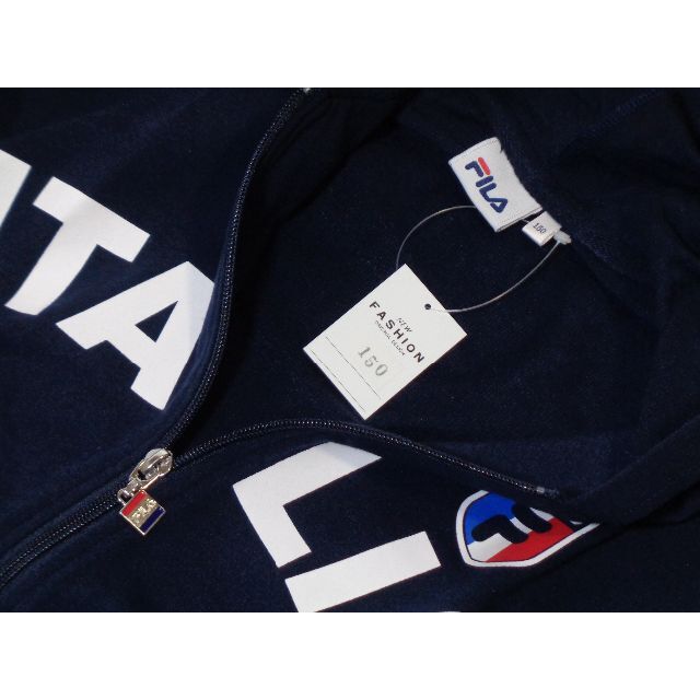 FILA(フィラ)の＜№0021＞(150cm)☆FILA(フィラ)☆裏毛パーカージャケット・紺 キッズ/ベビー/マタニティのキッズ服男の子用(90cm~)(ジャケット/上着)の商品写真