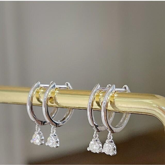 新入荷 天然ダイヤモンド一粒ピアス ピアス