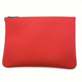 エルメス(Hermes)の[USED/中古]HERMES エルメス ポーチ 【未使用】NEOBAIN MM フラットポーチ ネオバン パソコンケース タブレットケース レッド 中古 ai-tdc-001075-4e(ポーチ)