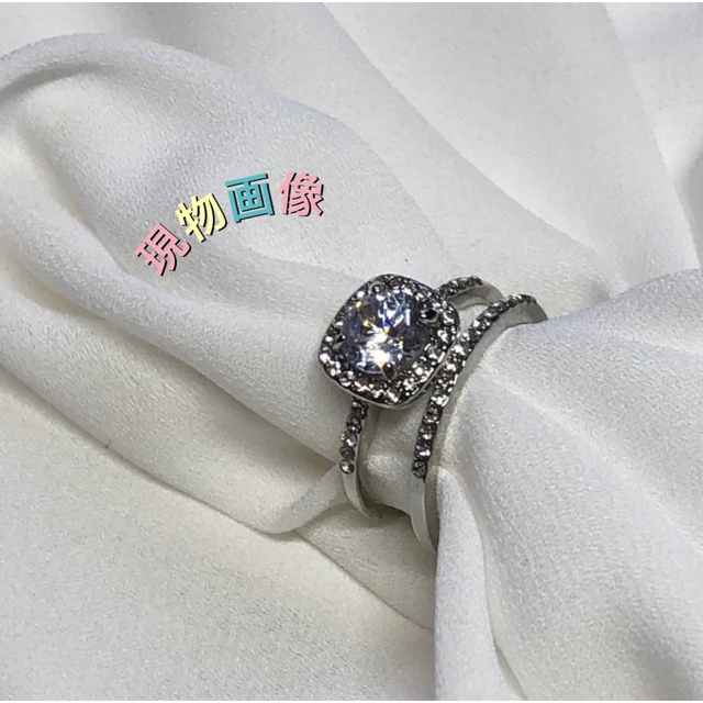 プレゼントに最適な２連リング❀ リング 指輪 12号 ２連 シルバー プチプラ レディースのアクセサリー(リング(指輪))の商品写真
