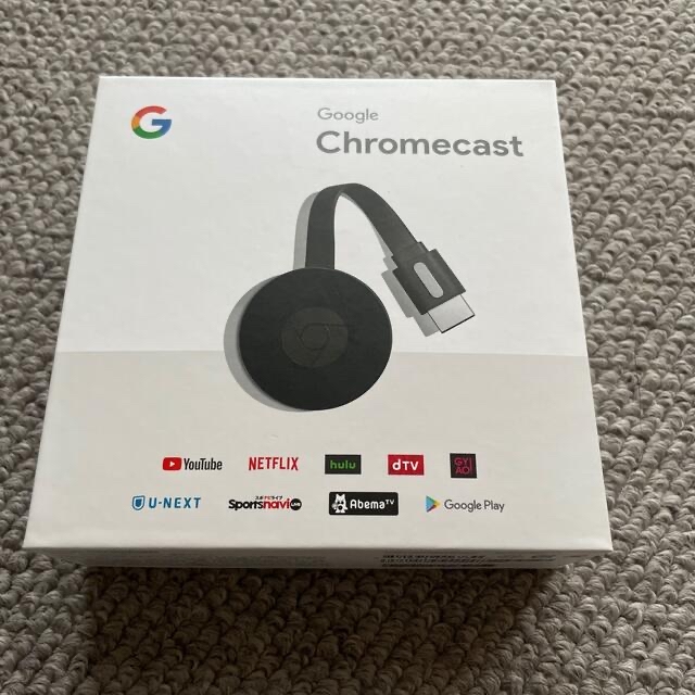Google(グーグル)のGoogle Chromecast 第2世代 ブラック スマホ/家電/カメラのテレビ/映像機器(映像用ケーブル)の商品写真