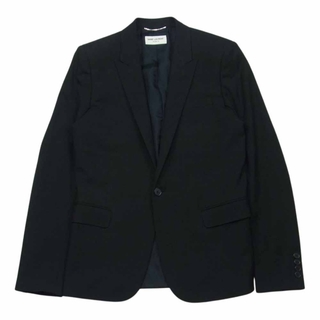 サンローラン(Saint Laurent)のSAINT LAURENT サンローラン ジャケット 14AW 343250 YM39M 国内正規品 エディ期 裏地シルク100％ ピークドラペル 1B テーラード ジャケット ブラック系 46【中古】(その他)