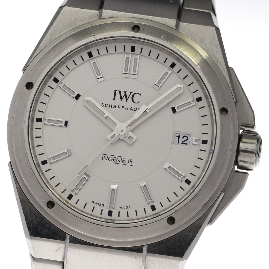 ☆良品★保証書付き【IWC SCHAFFHAUSEN】IWC インヂュニア デイト IW323904 自動巻き メンズ_715043