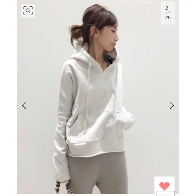 美品☆アパルトモン☆ NILI LOTAN HOODIE PARKER/ホワイト