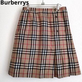 BURBERRY - バーバリー Burberry 大きいサイズウール スカート ヴィンテージ LL