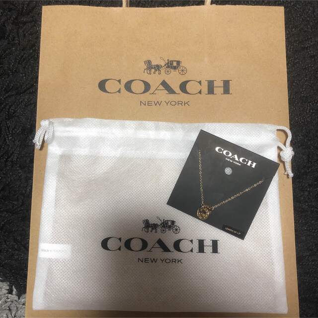 COACH インターロッキング オープン サークル ペンダント ネックレス