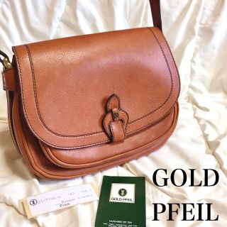 ゴールドファイル(GOLD PFEIL)の【美品】GOLD PFEIL ゴールドファイル ショルダーバッグ ハーフムーン(ショルダーバッグ)