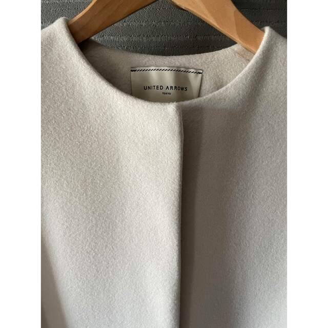 UNITED ARROWS Aラインノーカラーコート