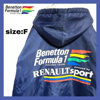 ベネトン(BENETTON)の90s 古着 Benetton Formula1 ナイロンジャケット 裏ボア(ナイロンジャケット)