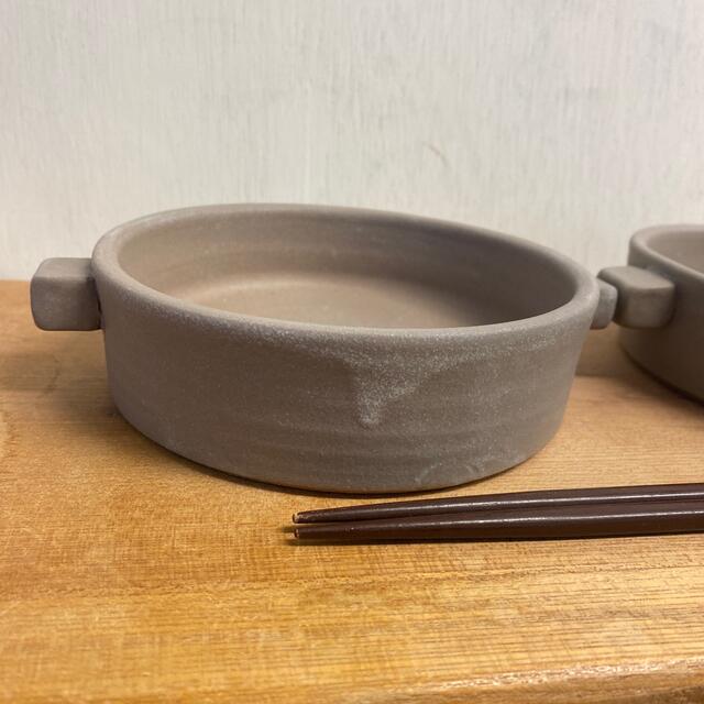 新品　陶器　陶芸作家　モカのオーブンBOWL2個　3 インテリア/住まい/日用品のキッチン/食器(食器)の商品写真