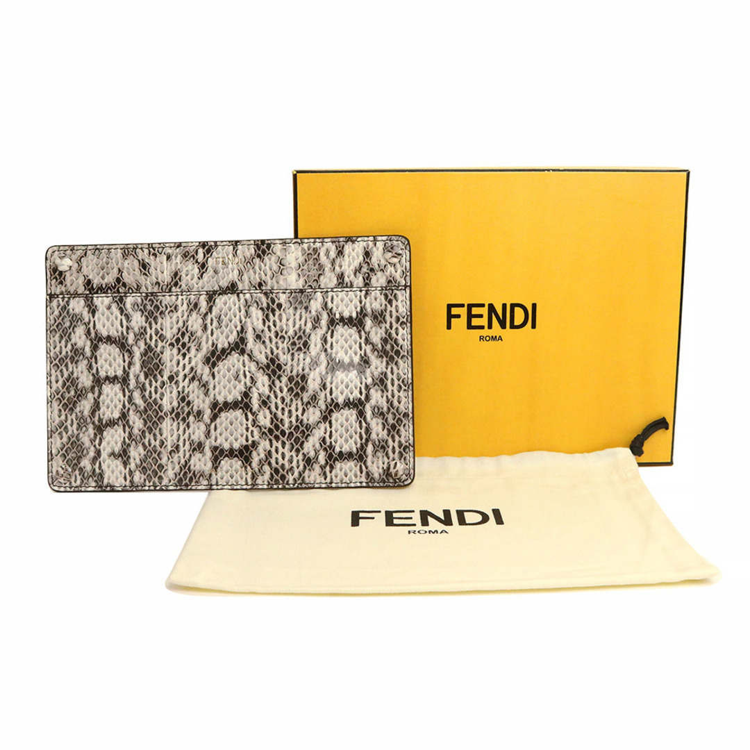 FENDI(フェンディ)のフェンディ ピーカブー ポケット エラフ パイソン スネークレザー エキゾチックレザー ラム レザー ベージュ 7AR907 箱付 FENDI（新品・未使用品） レディースのファッション小物(その他)の商品写真