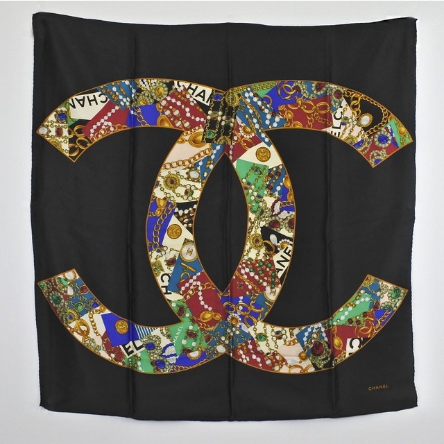 CHANEL シャネル カメリア スカーフ カレ ピンク ココマーク シルク