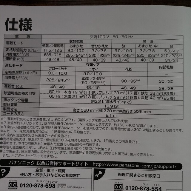 衣類乾燥除湿機 Pnasonic F-YHSX120 衣類乾燥除湿機 Pnasonic F-YHSX120