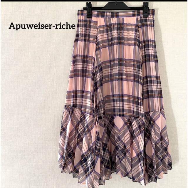 Apuweiser-riche - アプワイザーリッシェ チェックスカート ピンク