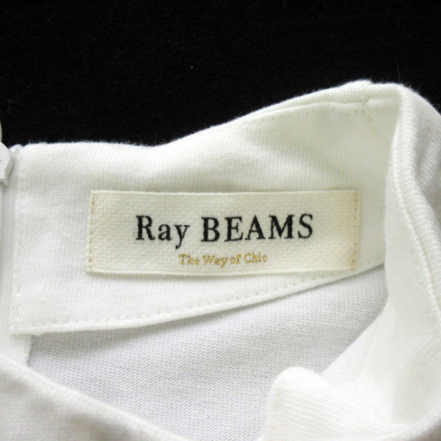 Ray BEAMS(レイビームス)のレイビームス Ray Beams カットソー ボトルネック タック 長袖 白 レディースのトップス(カットソー(長袖/七分))の商品写真