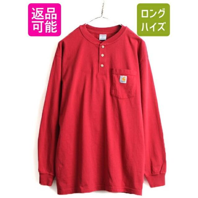 carhartt(カーハート)の■ カーハート ヘンリーネック ポケット付き 長袖 Tシャツ ( メンズ L ) メンズのトップス(Tシャツ/カットソー(半袖/袖なし))の商品写真