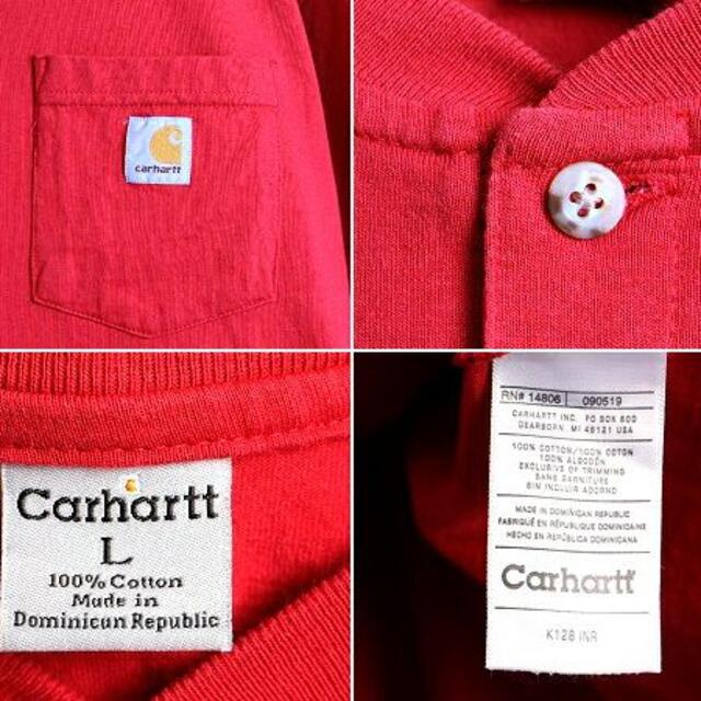 carhartt(カーハート)の■ カーハート ヘンリーネック ポケット付き 長袖 Tシャツ ( メンズ L ) メンズのトップス(Tシャツ/カットソー(半袖/袖なし))の商品写真