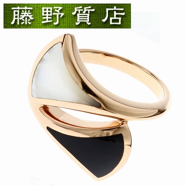 話題の人気 BVLGARI - 8549 ホワイトシェル オニキス ピンクゴールド