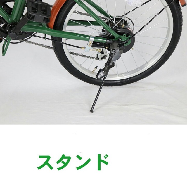 ホワイト　新品　20インチ 折りたたみ 自転車 シマノ 6段変速 鍵 カゴ スポーツ/アウトドアの自転車(自転車本体)の商品写真