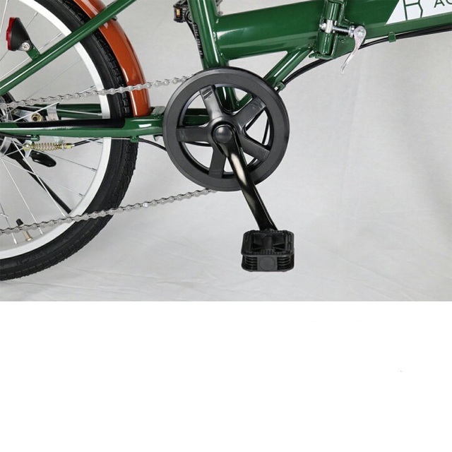 ホワイト　新品　20インチ 折りたたみ 自転車 シマノ 6段変速 鍵 カゴ スポーツ/アウトドアの自転車(自転車本体)の商品写真