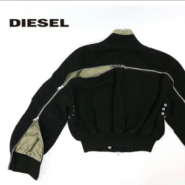 DIESEL(ディーゼル)のディーゼル ジャケット 中綿 ジャンパー MA1 レディース ブラック レディースのジャケット/アウター(ブルゾン)の商品写真