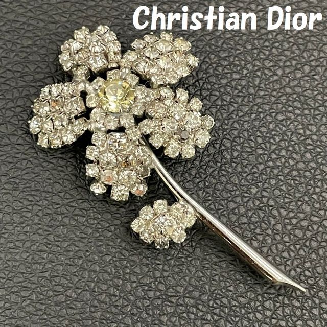 Christian Dior ディオール ブローチ ラインストーン レディース