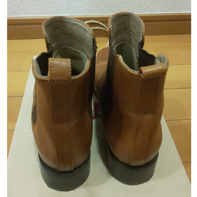 ★SALE★本革 サイドゴアレザーショートブーツキャメル 本革 25.5cm
