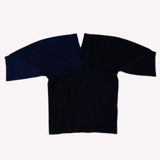 【新品】HOMME PLISSE ISSEY プリーツ バイカラー Tシャツ