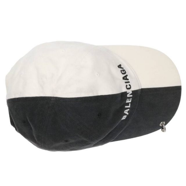 バレンシアガ 656455 410B2 バイカラー切替ロゴ刺繍ベースボール帽子