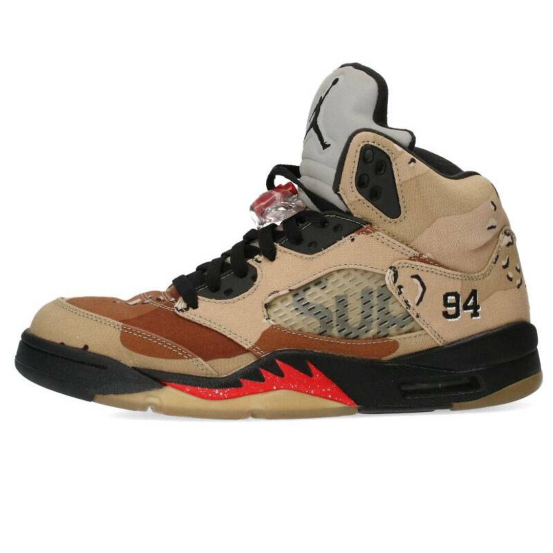 ナイキ ×シュプリーム/SUPREME AIR JORDAN 5 RETRO SUPREME 824371-201 エアジョーダン5レトロスニーカー  メンズ 27cm