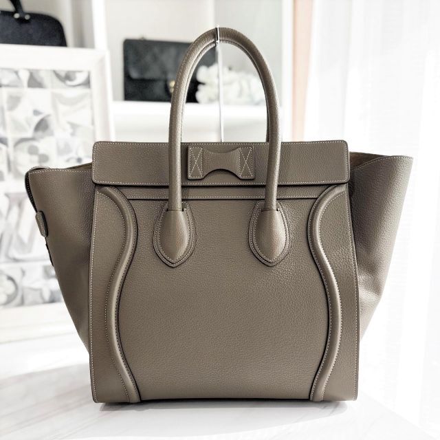 衝撃特価 CELINE セリーヌ ラゲージ 旧ロゴ レザー レオパード