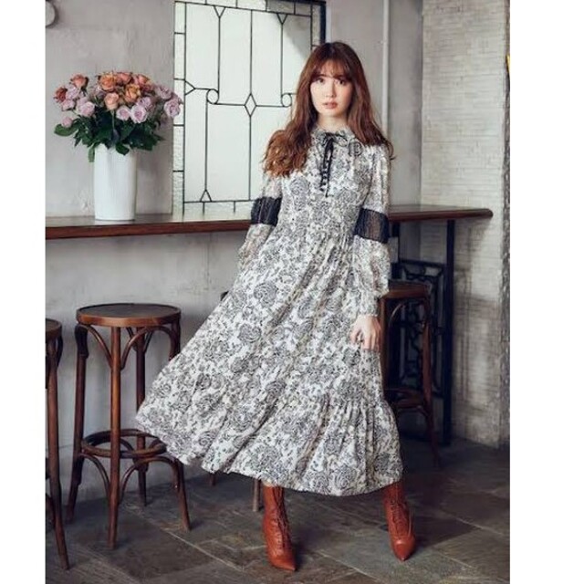 Herlipto Winter Floral Long-sleeve Dress クリアランスショップ