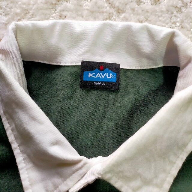 KAVU(カブー)のKAVU カブー  ビッグシルエットロゴワッペン付ラガーシャツ　ポロシャツ メンズのトップス(Tシャツ/カットソー(半袖/袖なし))の商品写真