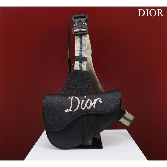 Christian Dior - 【超美品】Dior サドルバッグ　SADDLE バッグ グレインドカーフスキン
