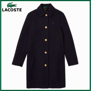 ラコステ(LACOSTE)の【S】定価７万■新品■現行品■LACOSTE■レトロクラッシックウールコート■黒(ロングコート)