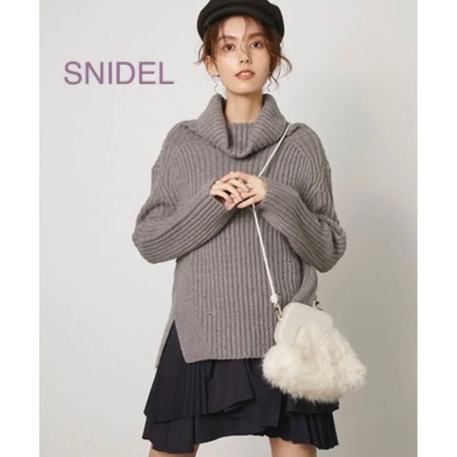 SNIDEL スナイデル フリルコンビニットワンピース