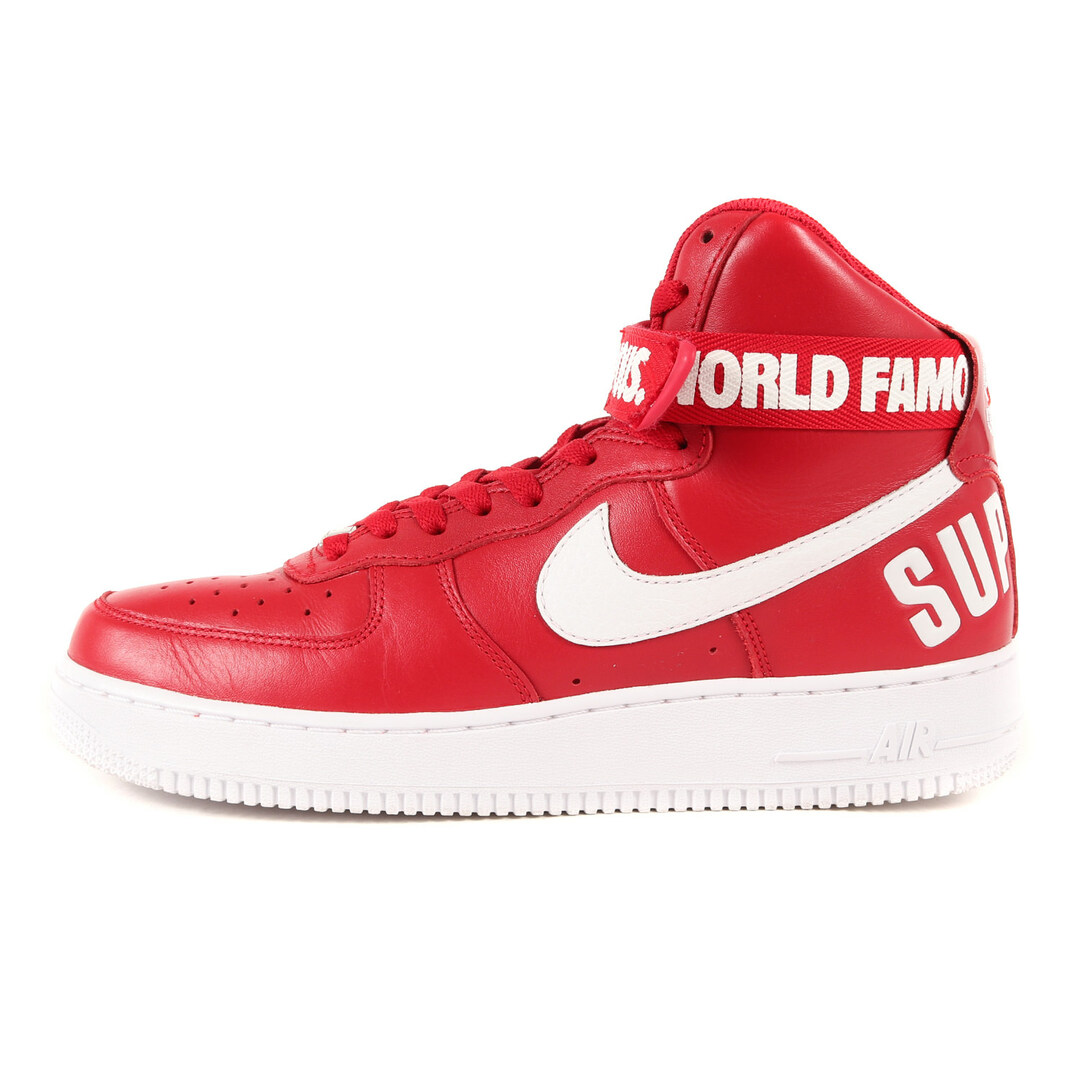 Supreme シュプリーム NIKE AIR FORCE 1 HIGH SUPREME SP (698696-610) 14AW ナイキ エアフォース ハイ  バーシティレッド サイズ：27.0cm US9 スニーカー コラボ【メンズ】【美品】靴/シューズ