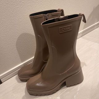 クロエ(Chloe)のChloe レインブーツ betty ダークグレージュ(レインブーツ/長靴)