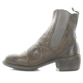 グイディ(GUIDI)のグイディ サイドゴア ショートブーツ 36 20-20.5cm 茶色(ブーツ)