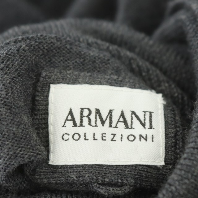 ARMANI COLLEZIONI(アルマーニ コレツィオーニ)のアルマーニ コレツィオーニ タートルネック ニット セーター 長袖 54 グレー メンズのトップス(ニット/セーター)の商品写真