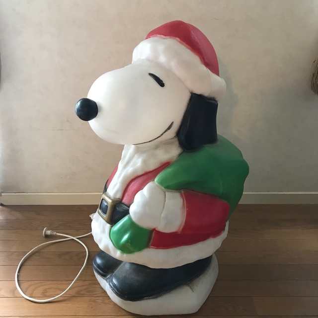 SNOOPY(スヌーピー)のスヌーピー サンタ クリスマス ライト+延長コード インテリア/住まい/日用品のインテリア小物(置物)の商品写真