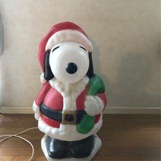 スヌーピー(SNOOPY)のスヌーピー サンタ クリスマス ライト+延長コード(置物)